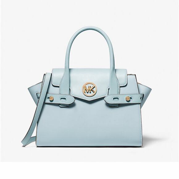 Michael Kors Light Blue Belted Satchel Bag New Retails $598 - Picture 5 of 5
